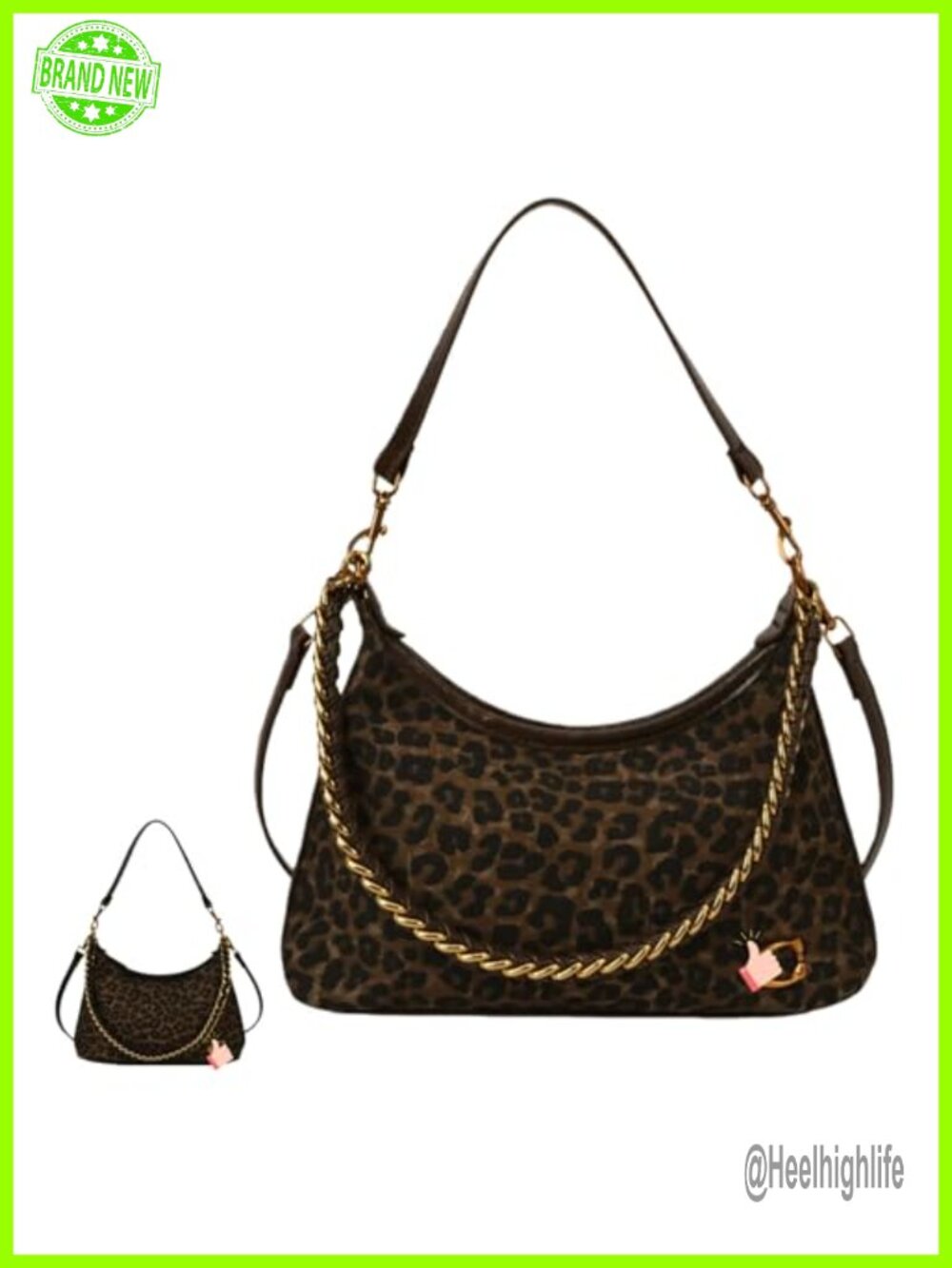 Leopard Print Crossbody Bag Satchel Shoulder Handbag Tote
